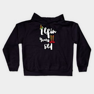 Elfin Years Old Eleven Years Old 11th Birthday Kids Hoodie